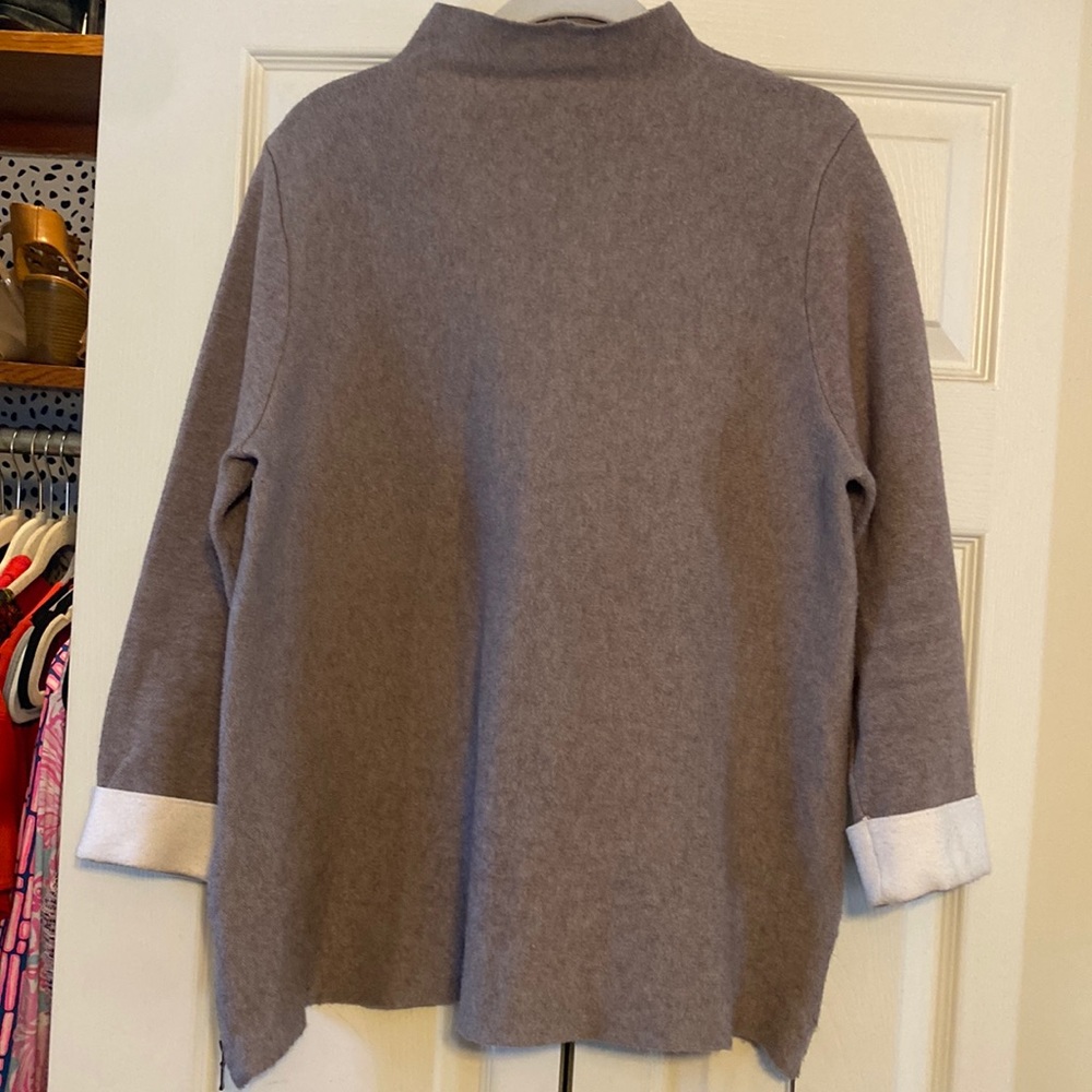 Tahari Mock Neck Long Sleeve Sweater. Women Size  L